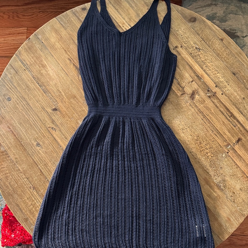 SHEIN Dark Blue Knit Mini Dress